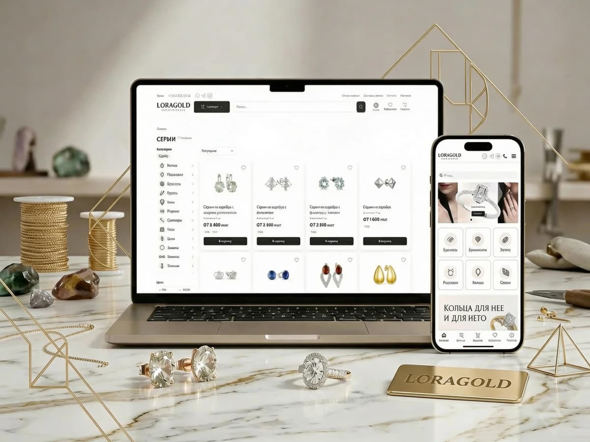 Loragold — интернет-магазин + мобильное приложение